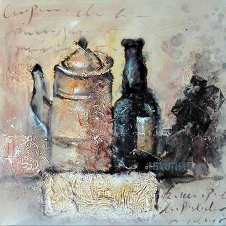 Textured Utensils oil painting